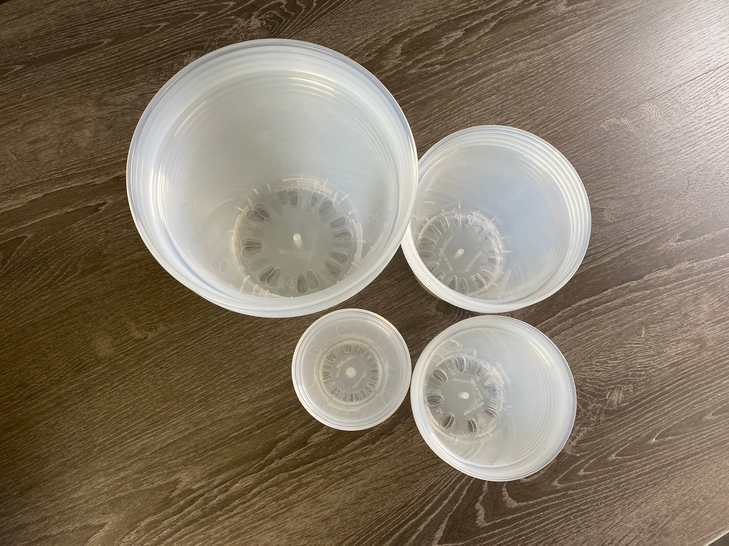 20 Pack BEST BUNDLE Clear Nursery Pots 5 – 4” Pots, 5 - 5" Pots, 5 - 6" Pots and 5 – 8”
