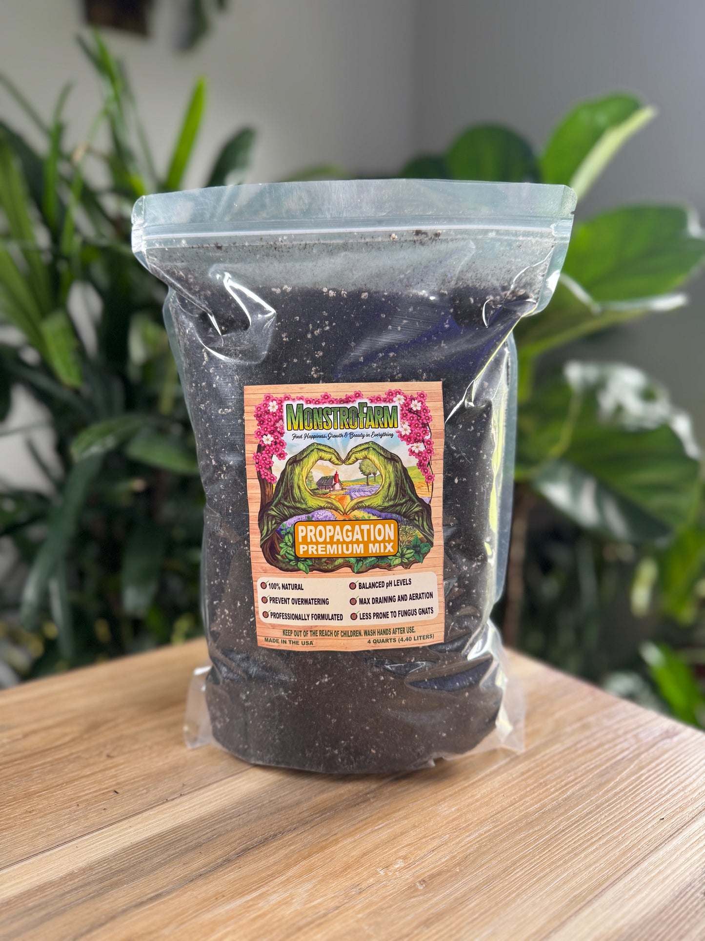 Propagation Premium Mix- Includes 3 FREE 8" Sturdy Clear Pots with Every 8 Qt Bag